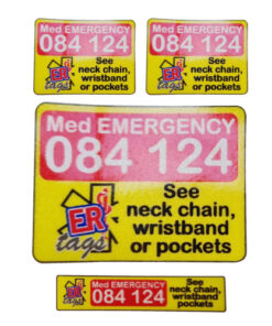 Medical Emergency Helmet Stickers